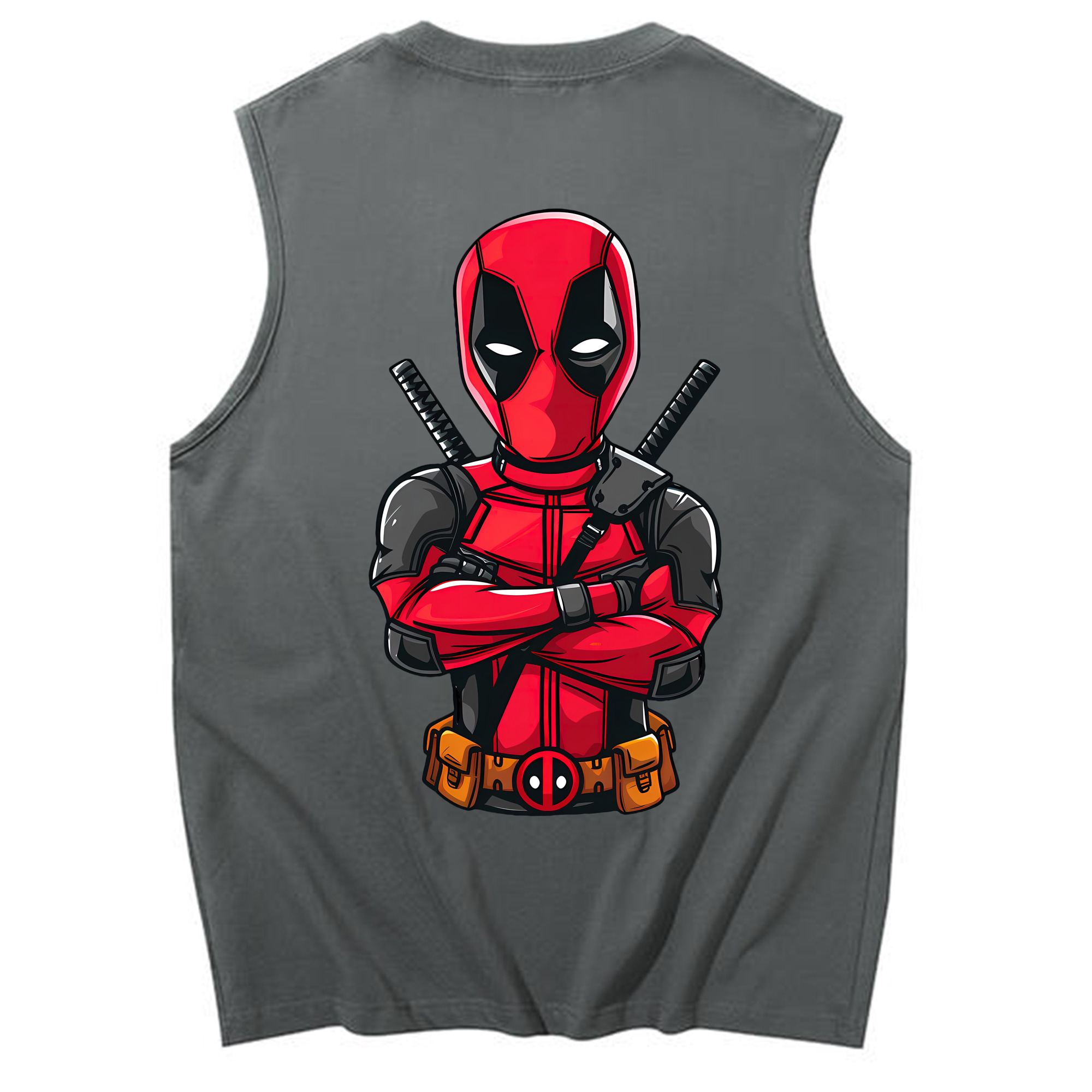 （画像用） Deadpool デッドプール コットン100％タンクトップ（背面プリント）